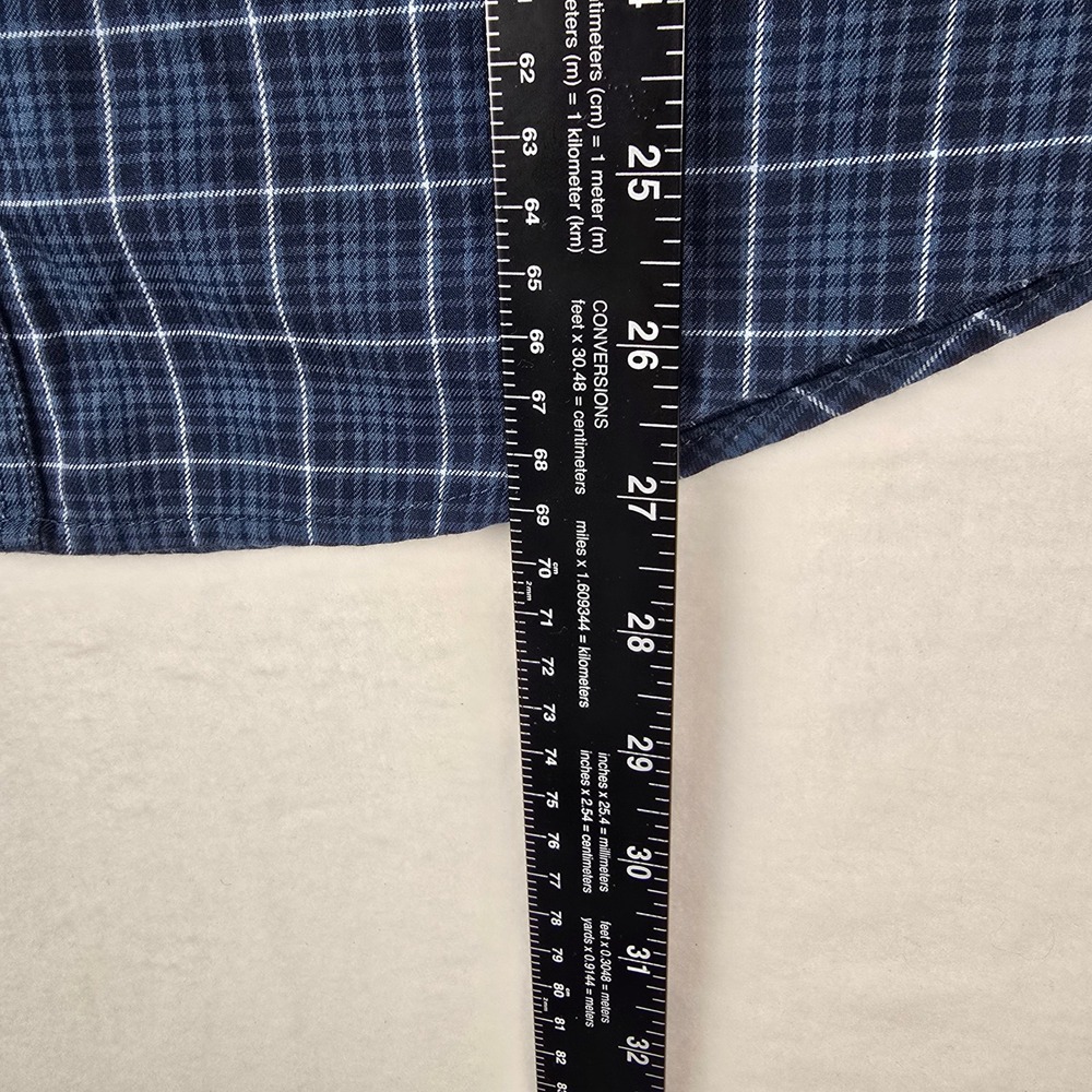 RedHead Wrinkle Free Plaid Button Down Shirt Mens Medium Blue Long Sleeve Pocket - Picture 8 of 8